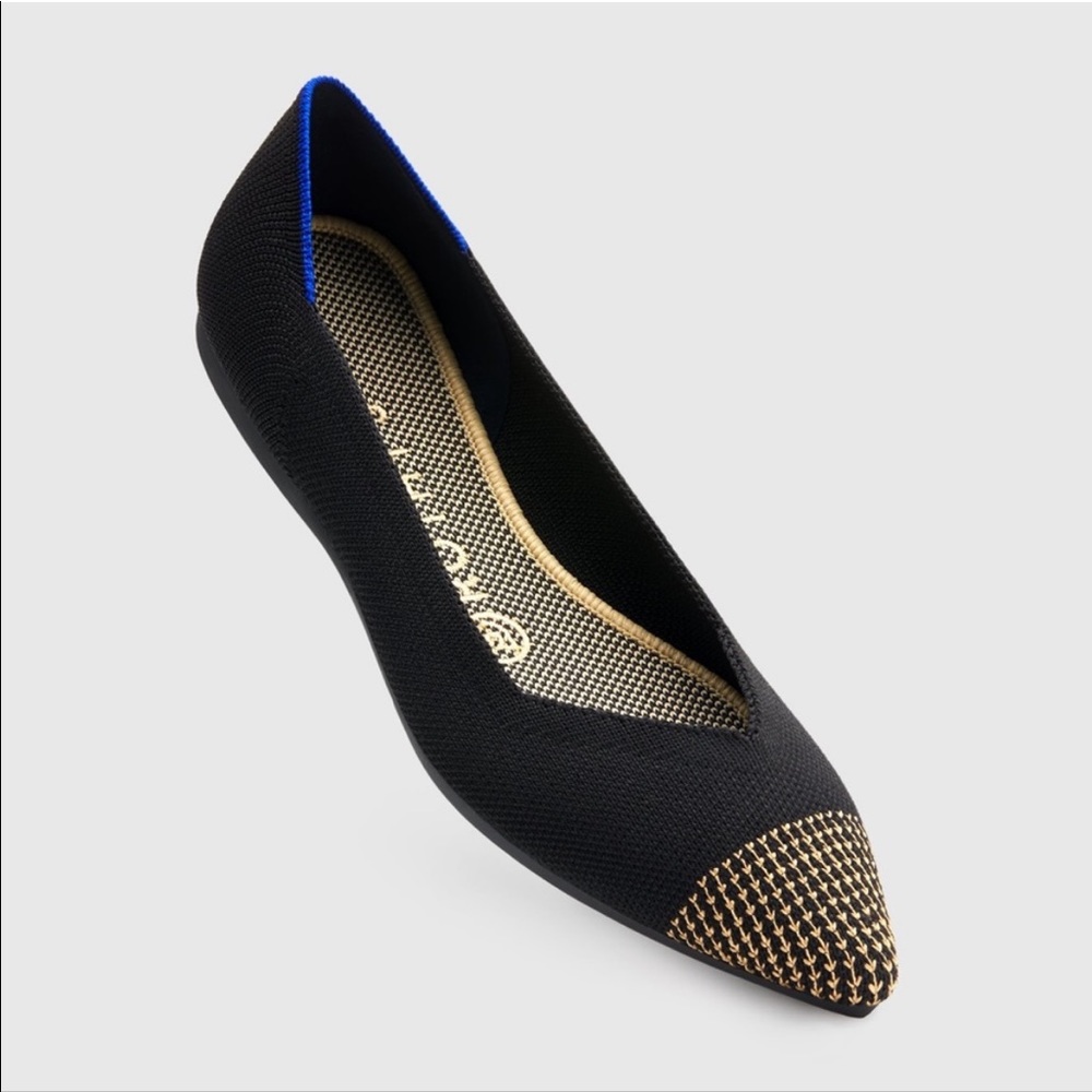 Rothy’s The Point in Licorice Gold Flat